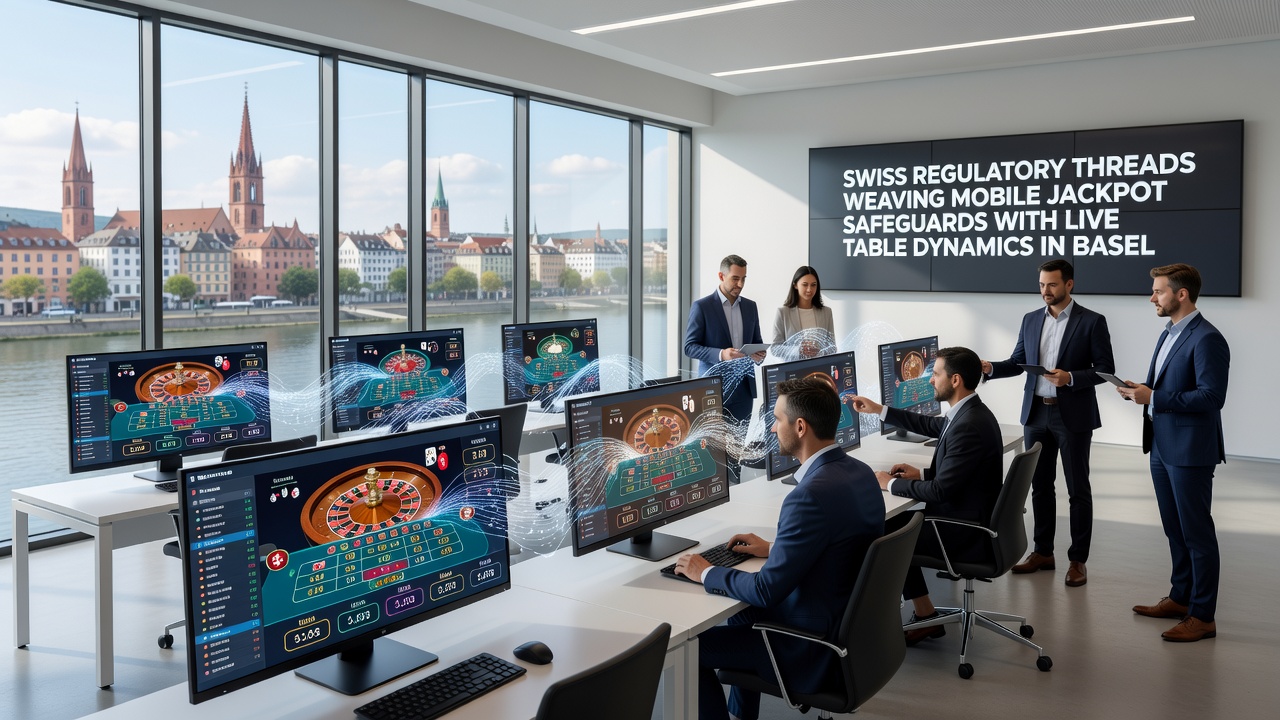 Live table operations connected to mobile jackpot monitoring systems in a Basel regulatory context